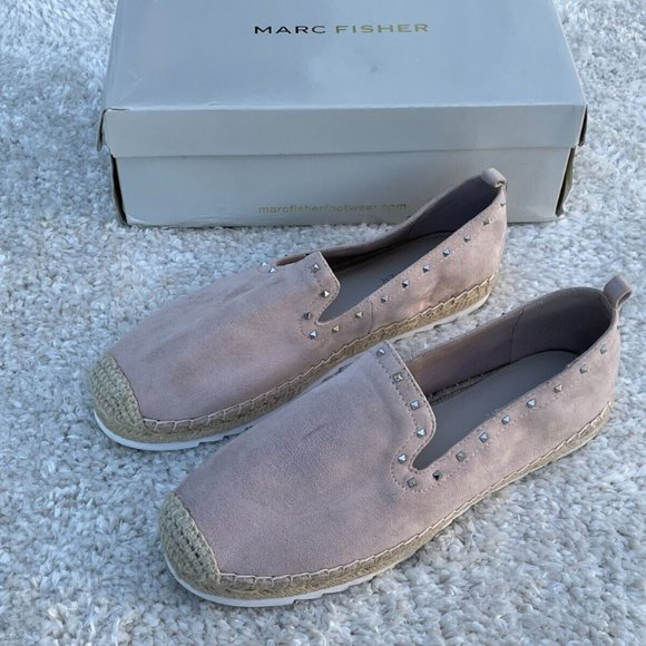 Marc Fisher Women shoes sandals Light pink Suede fabric Slip On Size US 9.5 - Picture 3 of 11